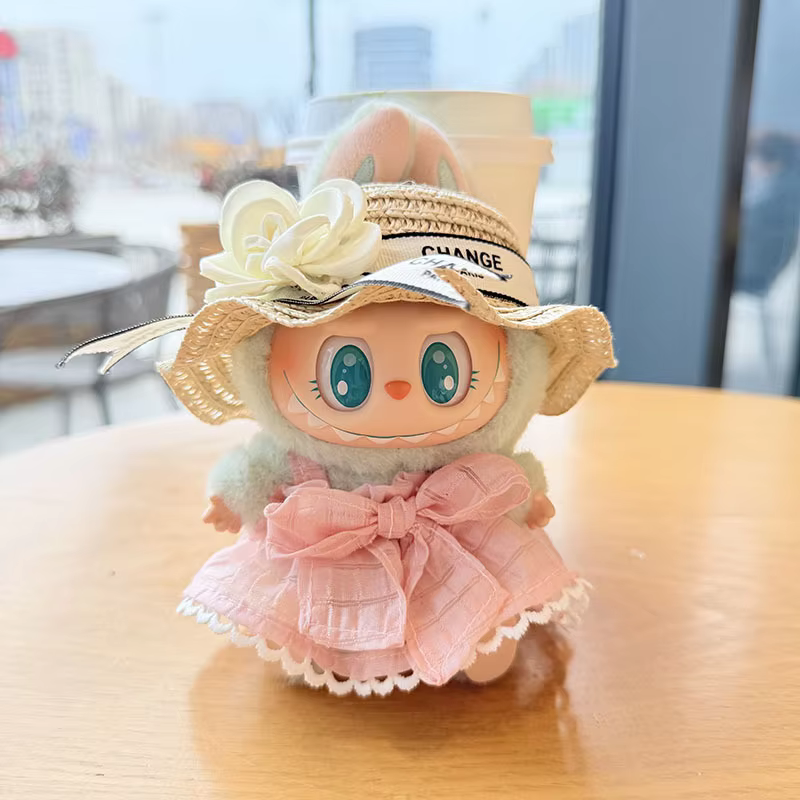 Outfit Accessories For Lafufu the Monster Doll's Clothes Black Camellia Summer Dress Shoes Hat Set FF04N DIY Kids Gift - Image 3