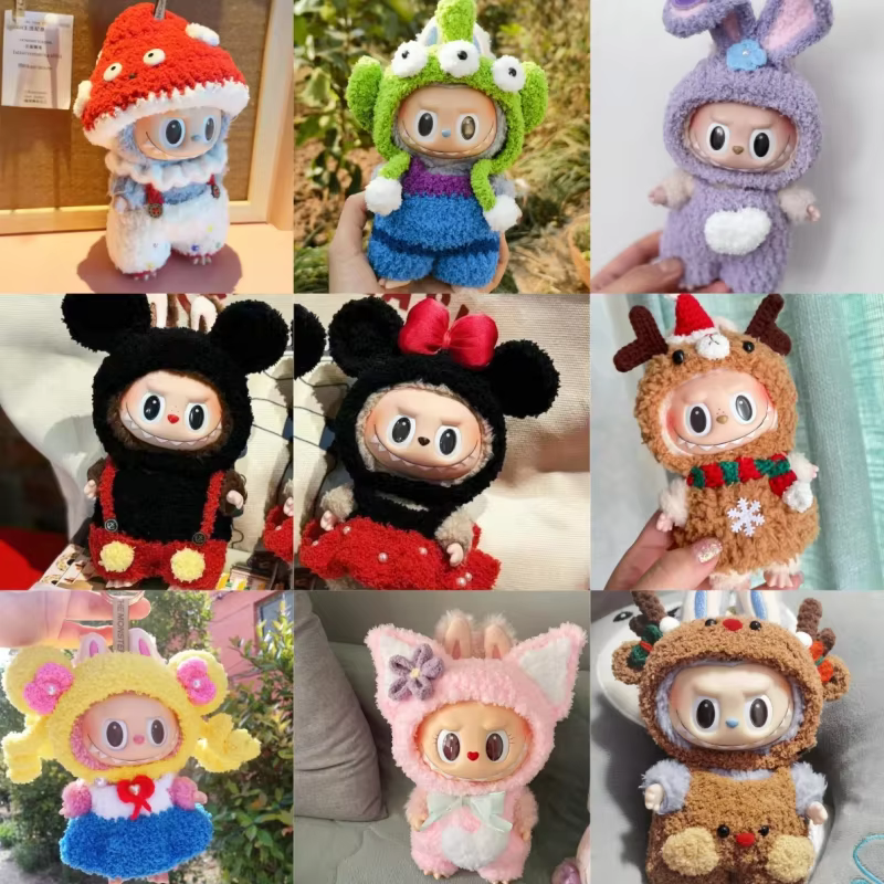 Superb Fashion 17cm Lafufu Doll Figure Outfits Only Model Doll Small Clothes Color Coordinated Hoodie Ornament Adorable Christmas