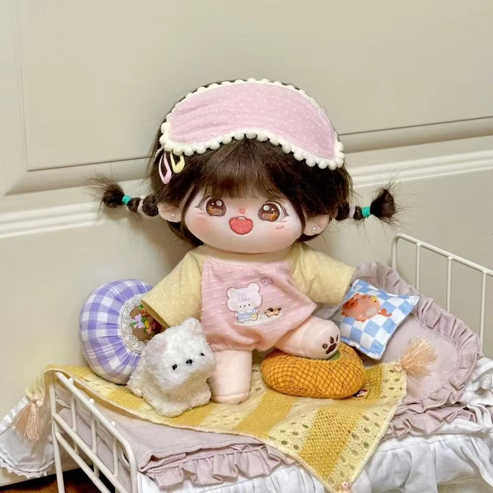 Idol Cotton Doll Outfit Peaked Cap Cotton 17cm Cartoon T-Shirt 10cm 20cm is a miniature doll attire set that is playful and trendy and perfect for Lafufu dolls and similar stuffed dolls - Image 3