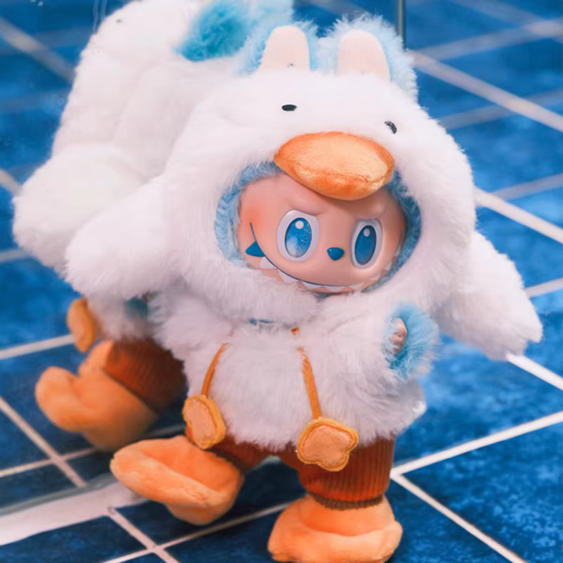 New 17cm Lafufu Pendant V1 V2 V3 Vinyl Doll Outfit Adorable Woodland Fairy Tale Duck Jumpsuit Outfit Set Present