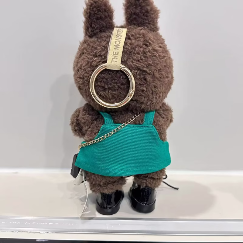 Clothes for a 17cm Lafufu doll Cartoon Green Coffee Dress Shoes 17cm Dolls Can Wear The Monsters Outfit Accessories - Image 3