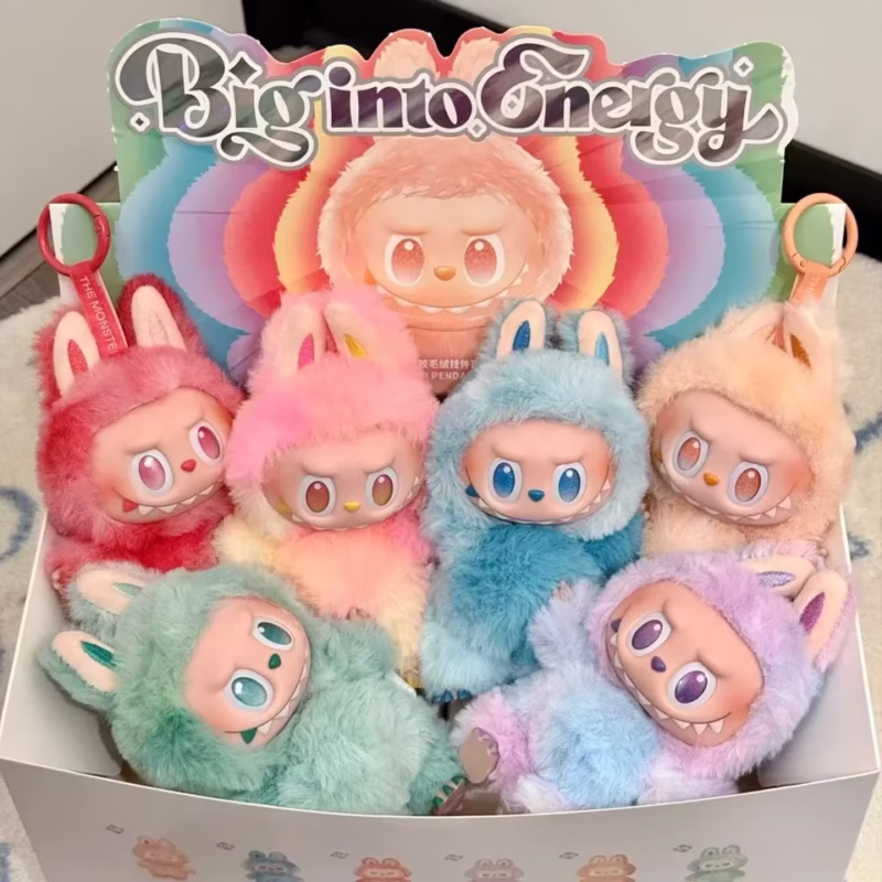 The Monsters Face Blind Box PVC Figurine Kawaii Doll Ornament Tabletop Kid Birthday Gift Lafufu 3 Heartbeat Macaron Enamel