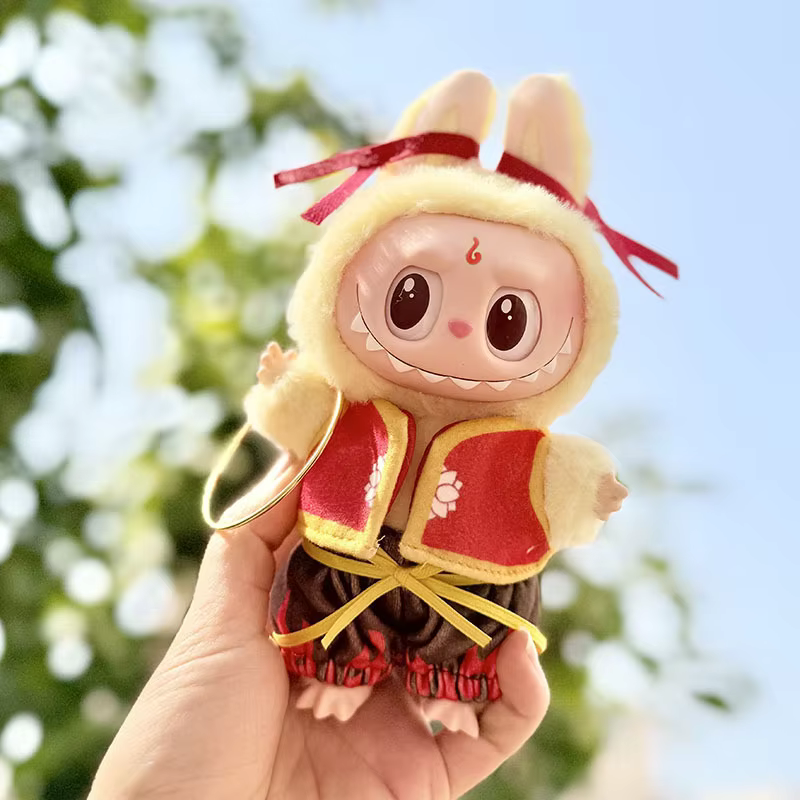 Labubu 17cm II Idol Dolls Monster Outfit Accessories DIY Gift Sitting Party FF13A Nezha Qiankun Circle.
