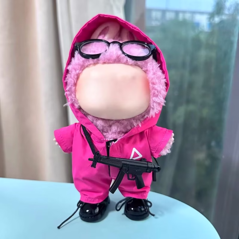 The pendant of the Monster Korea Kpop Lafufu Idol V1 V2 V3 Commando Jacket Clothing Outfit Accessories Mp5 17cm Lafufu Clothes