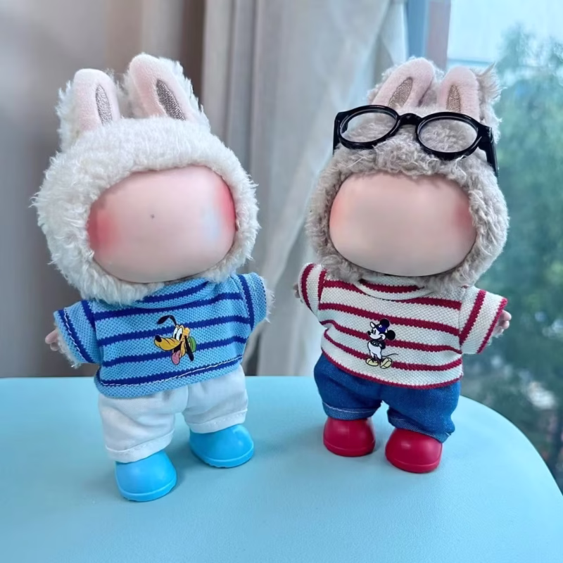 Children’s Gift: Goofy And Mickey Mouse Adorable Monster Outfit Accessories for 17cm Laffy Dolls. Adorable Monster Outfit Accessories Goofy And Mickey