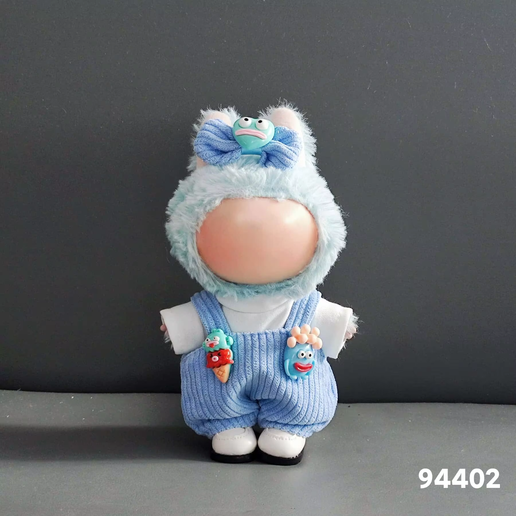 17CM LAFUFDoll Clothes: DIY Costume Set, Kids Present, Monster Outfit Accessories, Pink Bunny Jumpsuit For V1 V2 V3 Dolls - Image 3