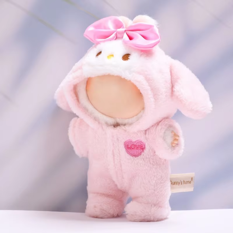 The LaFufu Doll Clothes, 17cm, Monster Outfit Set, DIY Pink Rabbit Jumpsuit for Girls, Children's Present adds a fun and imaginative piece to your doll’s wardrobe