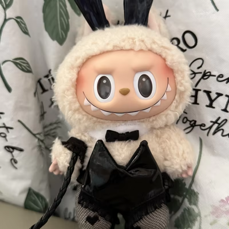 The Lafufu V1 V3 New 17cm Doll Clothes Adorable Rabbit Girl Play Clothes Black Silk Doll's Costume Decoration Accessories Present is one of a kind - Image 4