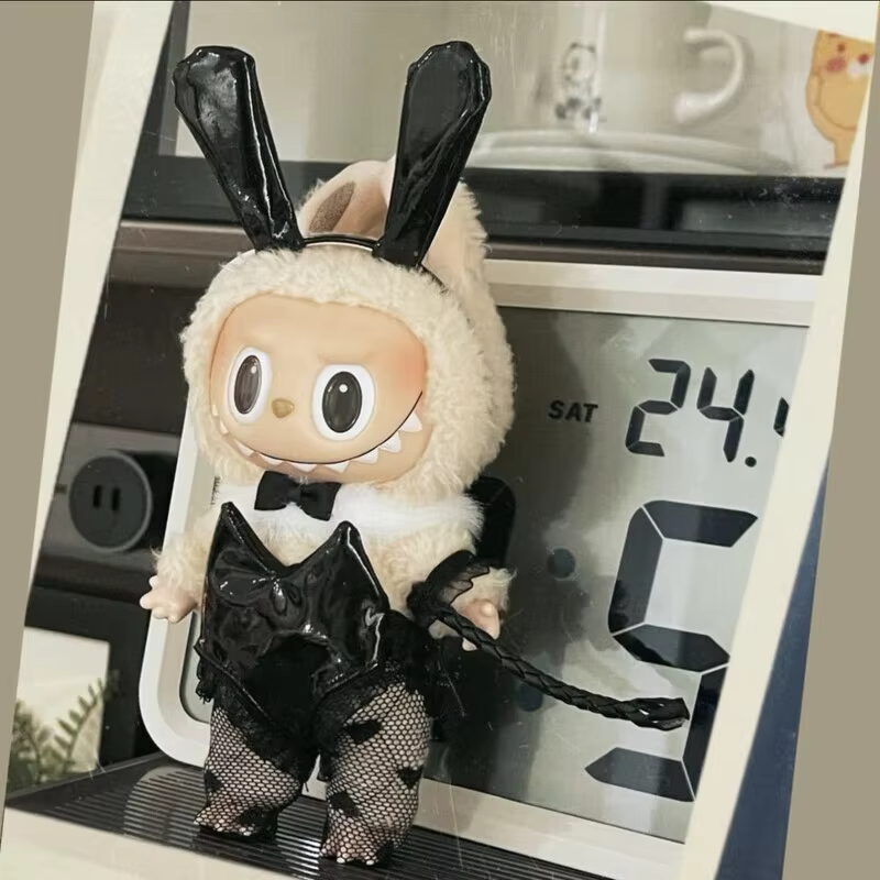 The Lafufu V1 V3 New 17cm Doll Clothes Adorable Rabbit Girl Play Clothes Black Silk Doll's Costume Decoration Accessories Present is one of a kind - Image 2