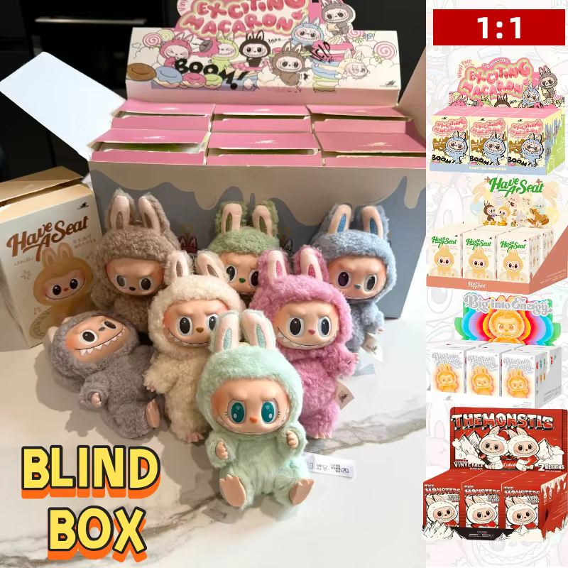 Lafufu Blind Box lovers would treasure the A Seat Series Macaron Pendant Flocking Model Toy