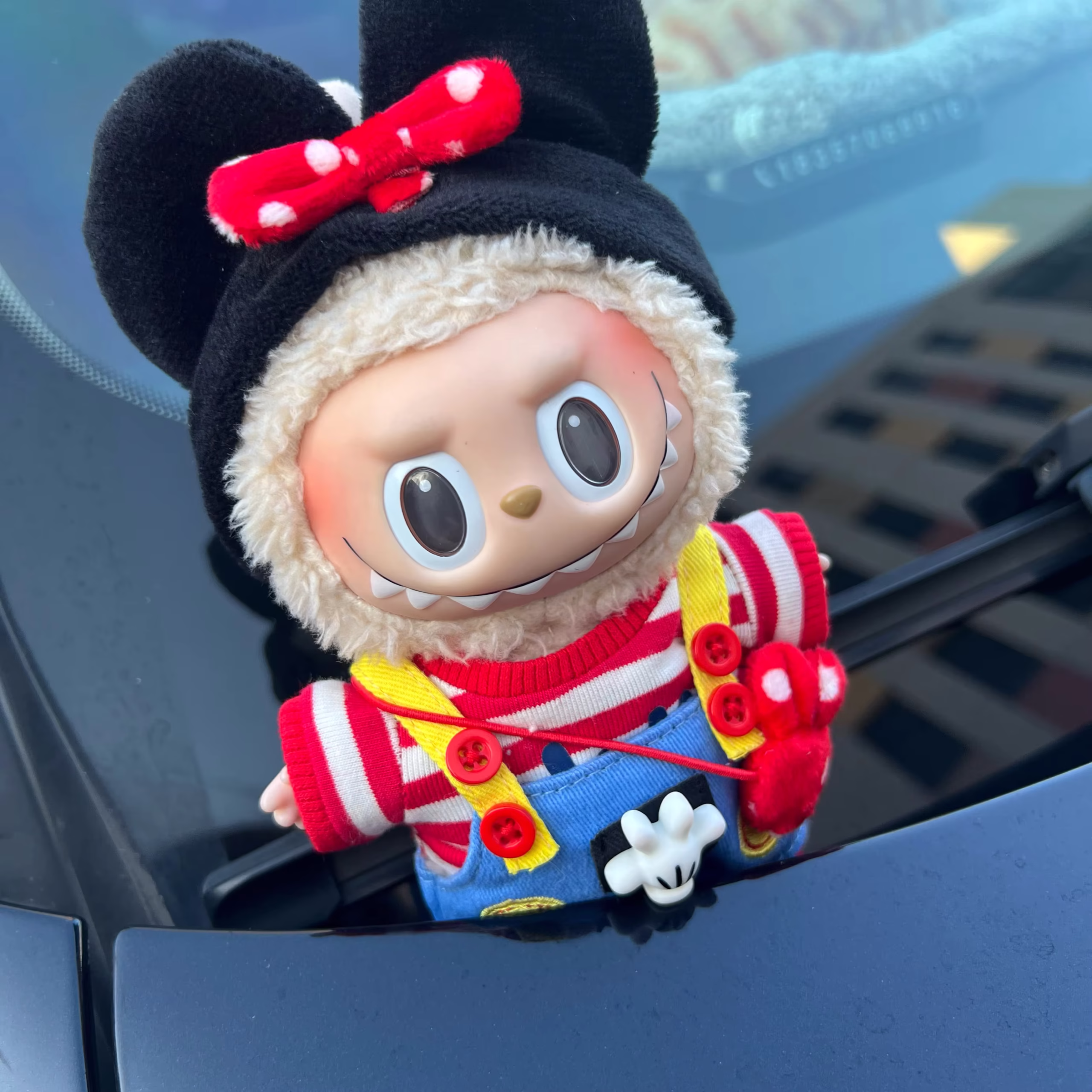 In the image, Lafufu V2 V1 doll dress, with doll handmade clothing and accessories, and 17cm Polka Minnie Dot Gift. - Image 2