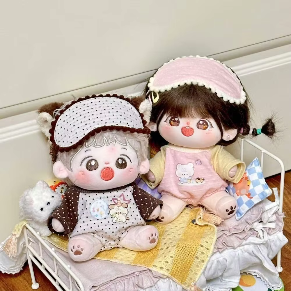 Idol Cotton Doll Outfit Peaked Cap Cotton 17cm Cartoon T-Shirt 10cm 20cm is a miniature doll attire set that is playful and trendy and perfect for Lafufu dolls and similar stuffed dolls - Image 2